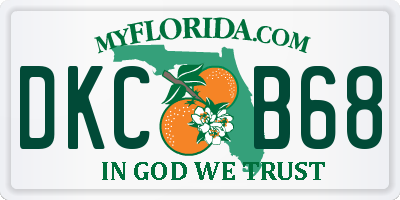 FL license plate DKCB68