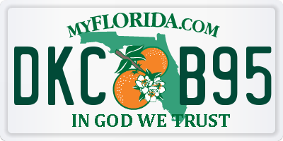 FL license plate DKCB95