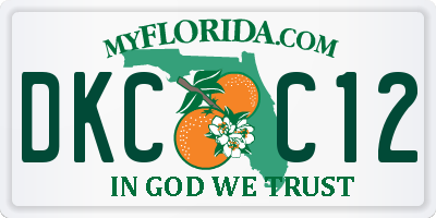 FL license plate DKCC12