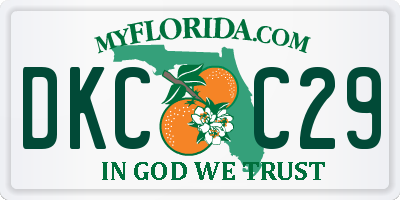 FL license plate DKCC29