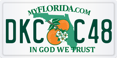 FL license plate DKCC48