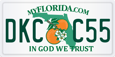 FL license plate DKCC55