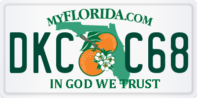 FL license plate DKCC68