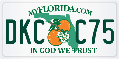 FL license plate DKCC75