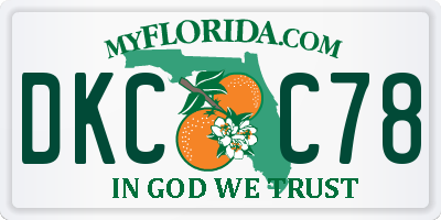 FL license plate DKCC78