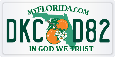 FL license plate DKCD82