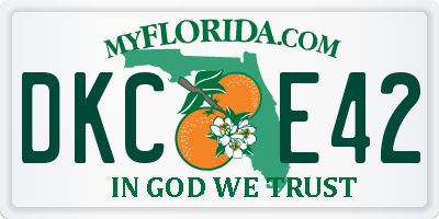 FL license plate DKCE42