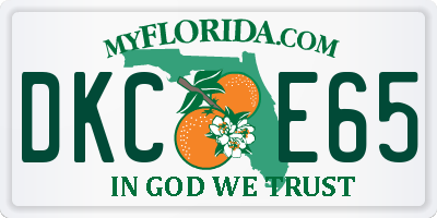 FL license plate DKCE65