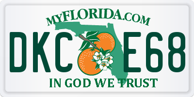 FL license plate DKCE68