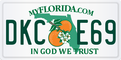 FL license plate DKCE69