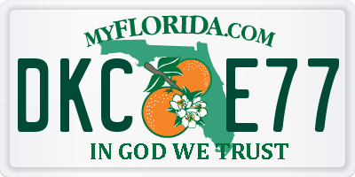 FL license plate DKCE77