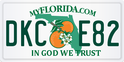 FL license plate DKCE82