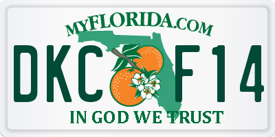 FL license plate DKCF14