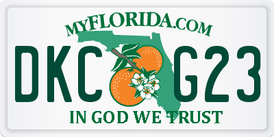 FL license plate DKCG23