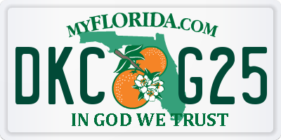 FL license plate DKCG25