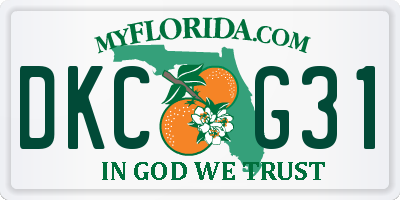 FL license plate DKCG31