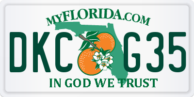 FL license plate DKCG35