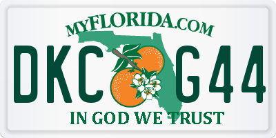 FL license plate DKCG44