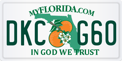 FL license plate DKCG60