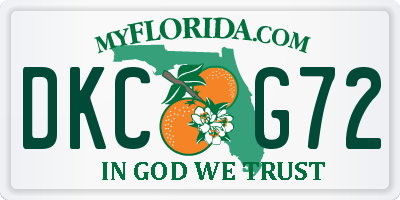 FL license plate DKCG72