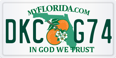 FL license plate DKCG74