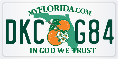 FL license plate DKCG84