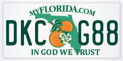 FL license plate DKCG88