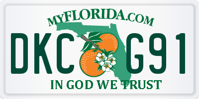 FL license plate DKCG91