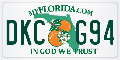FL license plate DKCG94