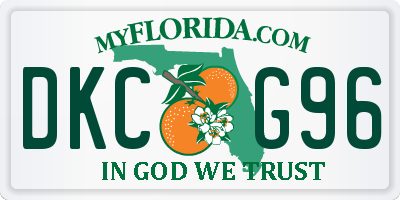 FL license plate DKCG96