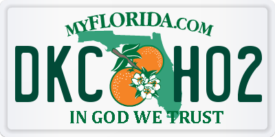 FL license plate DKCH02