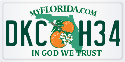 FL license plate DKCH34