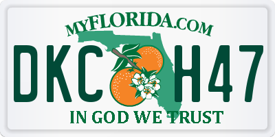 FL license plate DKCH47