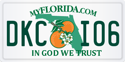 FL license plate DKCI06