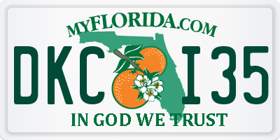 FL license plate DKCI35