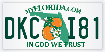 FL license plate DKCI81