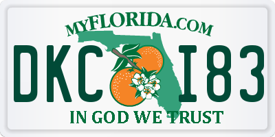 FL license plate DKCI83