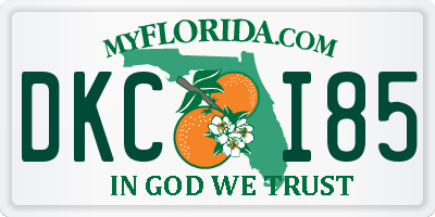 FL license plate DKCI85
