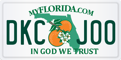 FL license plate DKCJ00