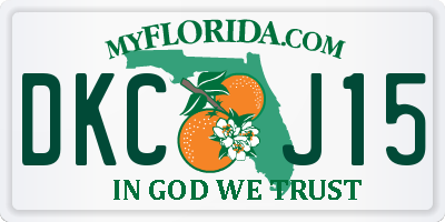 FL license plate DKCJ15