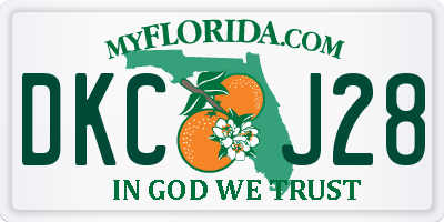 FL license plate DKCJ28