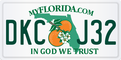 FL license plate DKCJ32