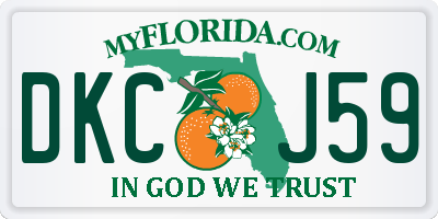 FL license plate DKCJ59