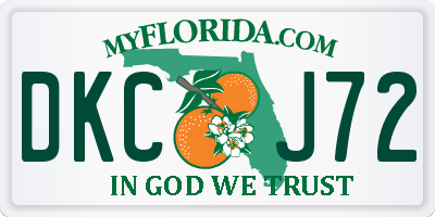 FL license plate DKCJ72