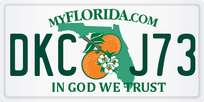 FL license plate DKCJ73