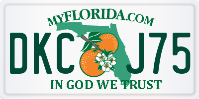 FL license plate DKCJ75