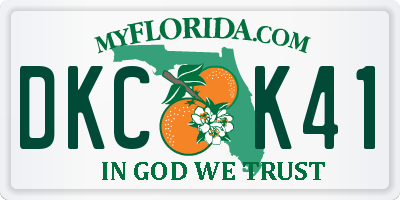 FL license plate DKCK41