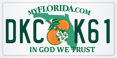 FL license plate DKCK61