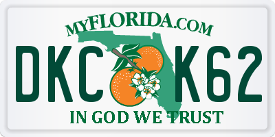 FL license plate DKCK62