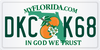 FL license plate DKCK68